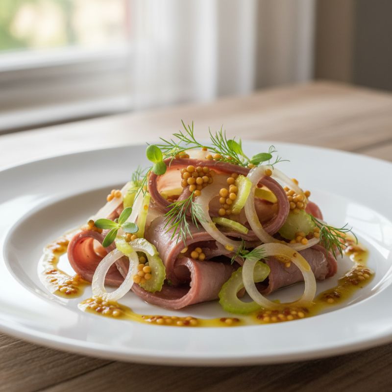 Elevated Nervetti Salad with Pickled Mustard Seeds