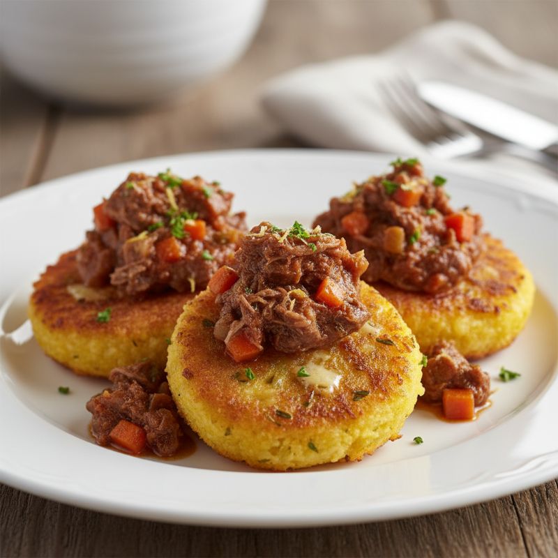 Saffron Arancini "al Salto" with Osso Buco Ragù