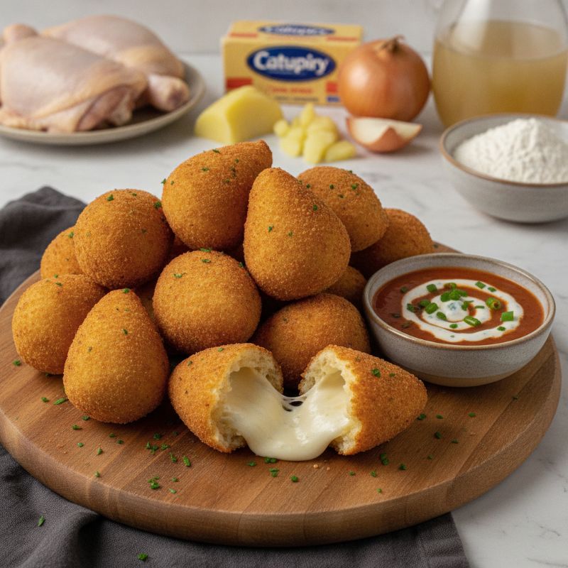 Coxinha de Frango with Catupiry Cream & Buffalo Dip