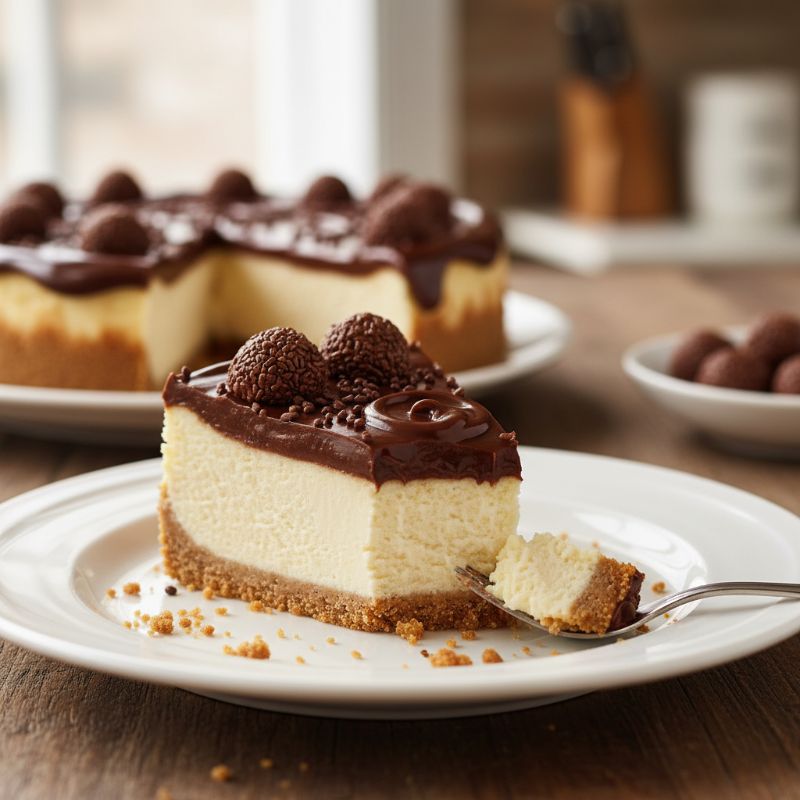 Brigadeiro Cheesecake with Graham Cracker Crust