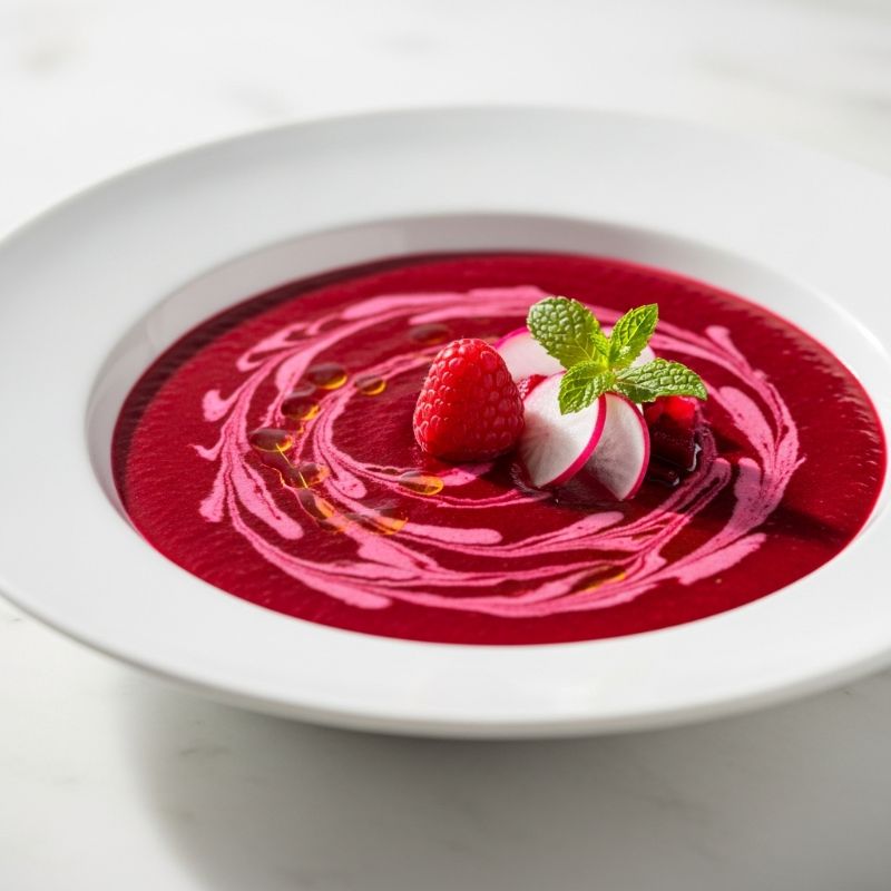 Chilled Raspberry Beet Gazpacho