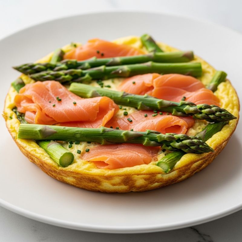 Smoked Salmon & Asparagus Frittata