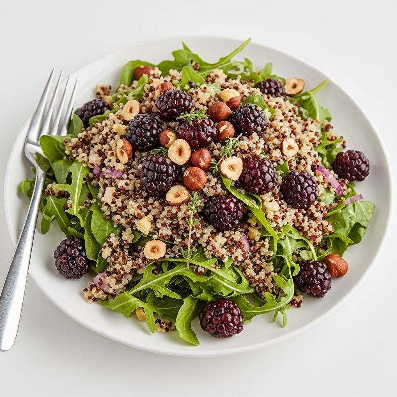 Marionberry Quinoa Salad with Toasted Hazelnuts