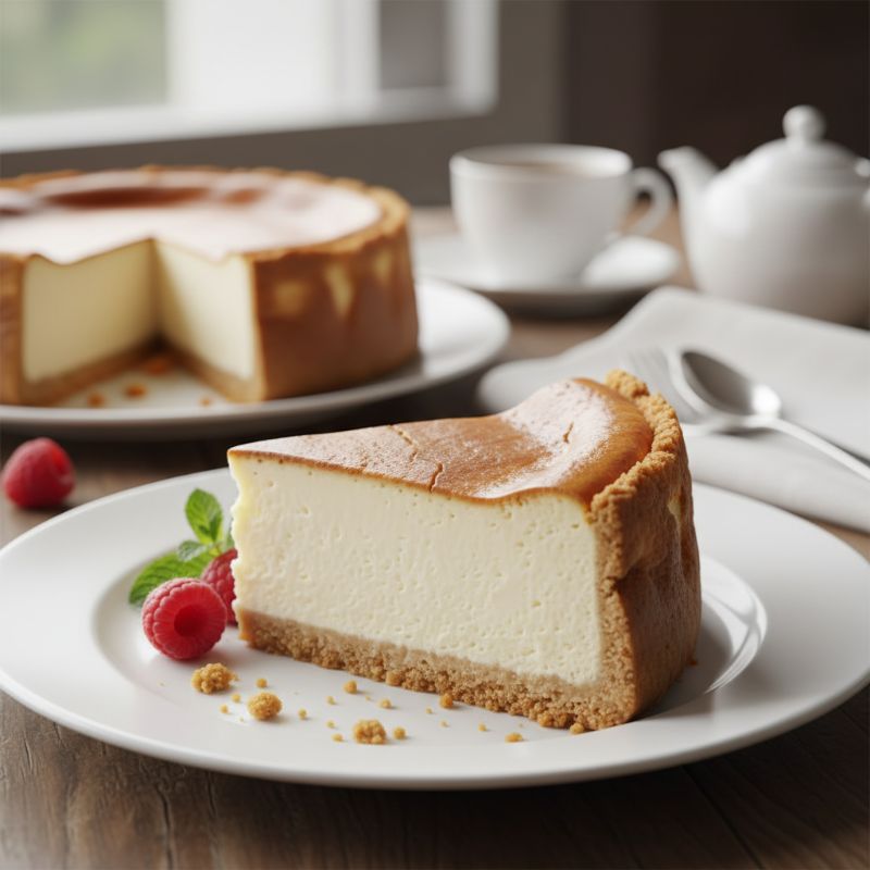 Classic New York Cheesecake with Digestive Crust