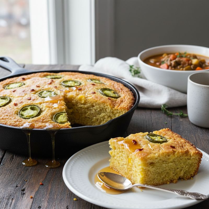 Jalapeño Honey Cast Iron Skillet Cornbread