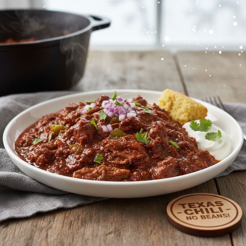 Slow-Cooker Texas-Style Beef Chili with Cocoa & Coffee