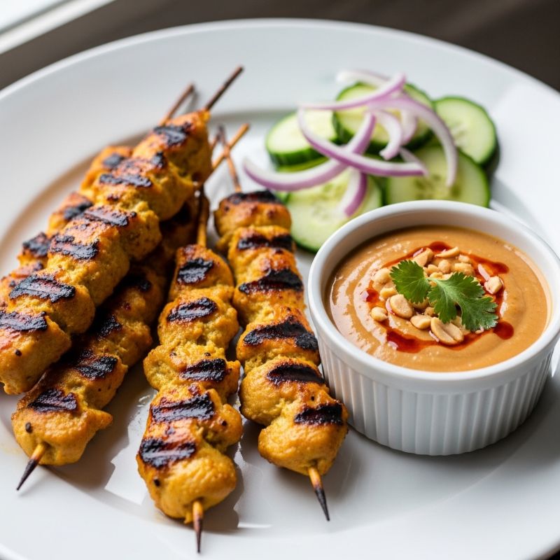 Thai Chicken Satay with Peanut Sauce