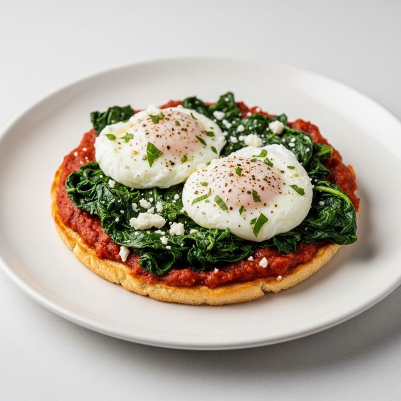 Shakshuka Verde with Poached Eggs & Wild Greens