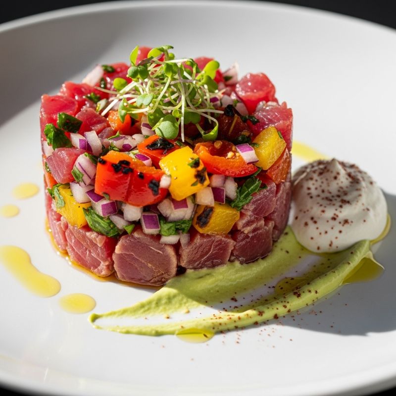 Seared Tuna Mechouia Tartare