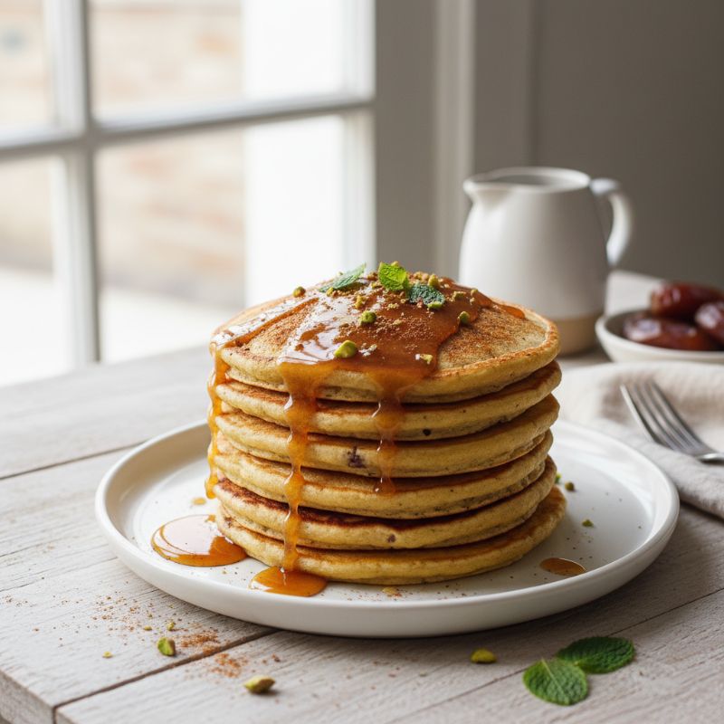 Decadent Plantain Pancakes with Date Syrup