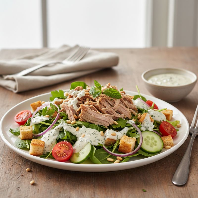 Jameed-Dressed Garden Salad: A Deconstructed Mansaf Delight