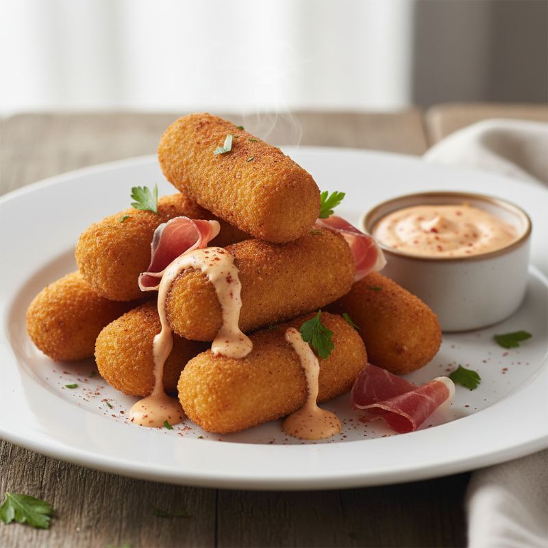 Jamón Ibérico Croquetas with Smoked Paprika Aioli
