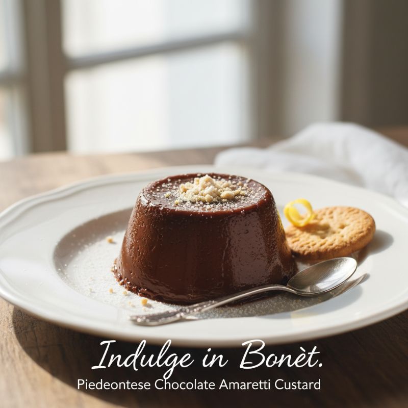 Bonèt: Piedmontese Chocolate Amaretti Custard