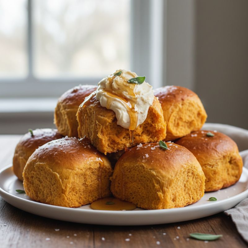 Sweet Potato Yeast Rolls with Sorghum Butter