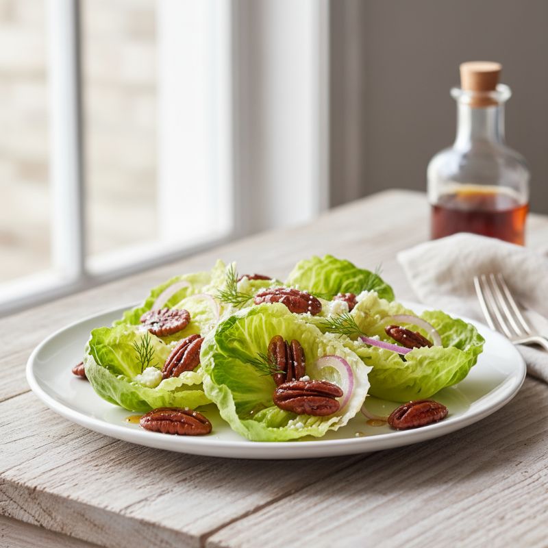 Kentucky Bibb Lettuce Salad with Bourbon-Soaked Pecans