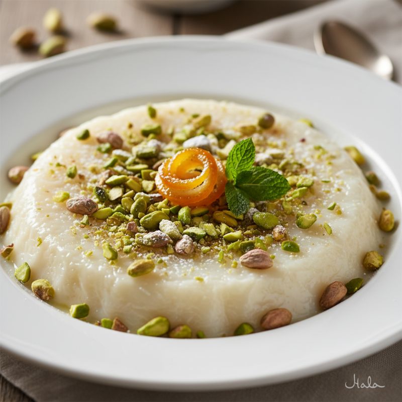 Orange Blossom & Pistachio Mouhalabieh (Halal)