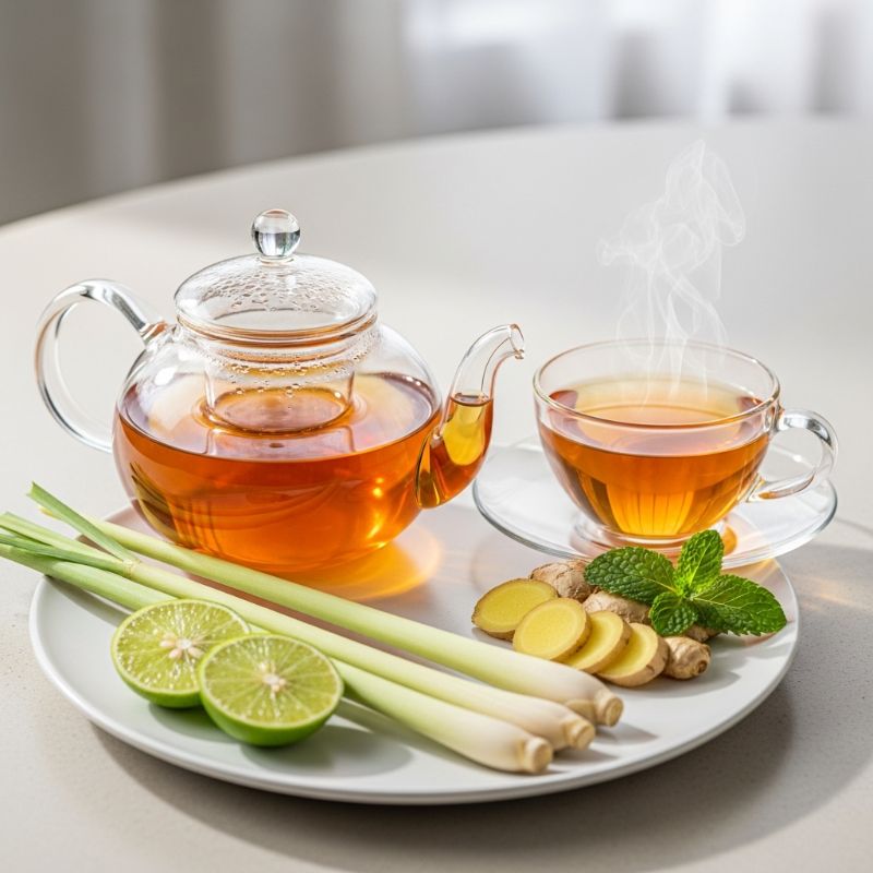Soothing Thai Lemongrass Ginger Tea