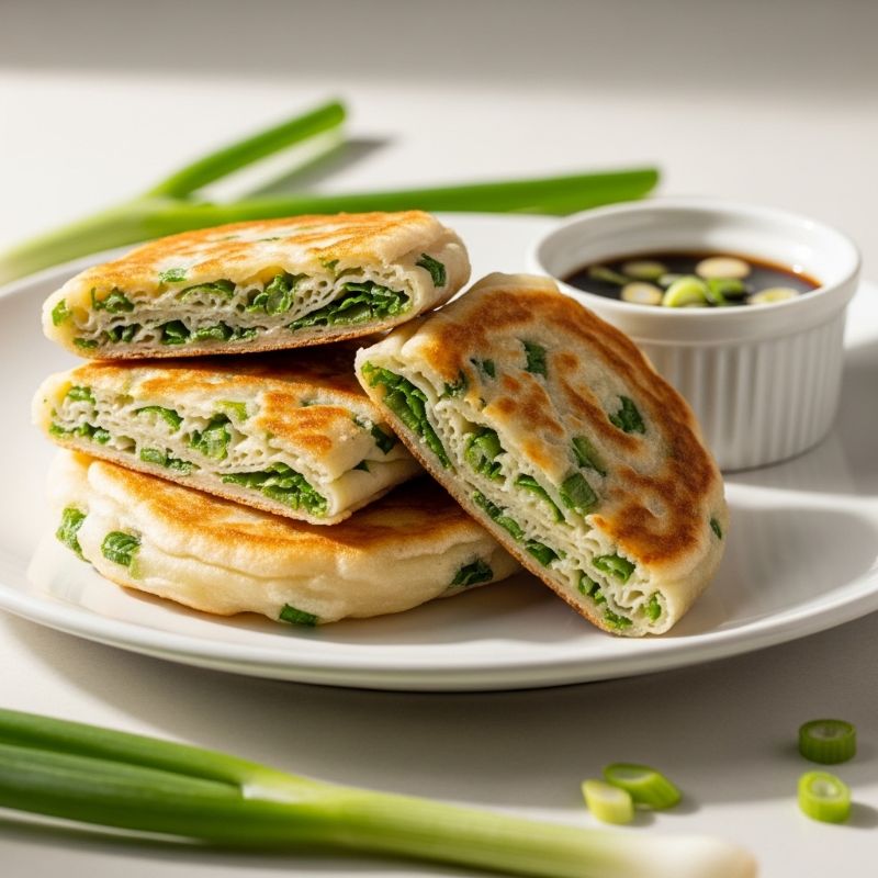 Homemade Chinese Scallion Pancakes (Cong You Bing)