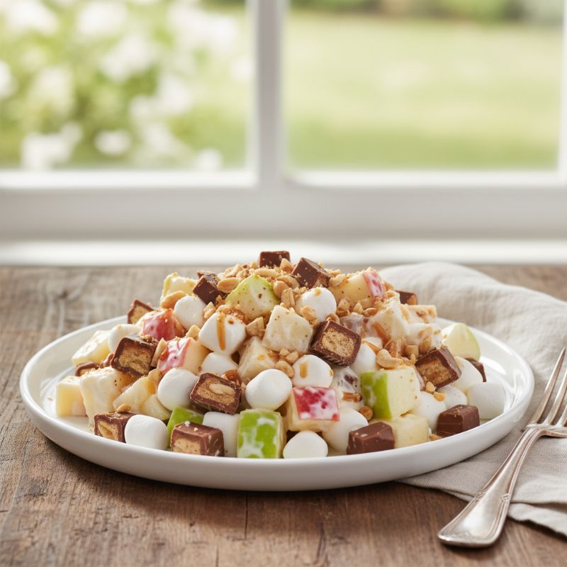 Creamy Snickers Apple Salad