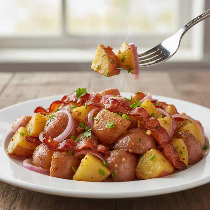 Warm German-Style Potato Salad with Nebraska Bacon
