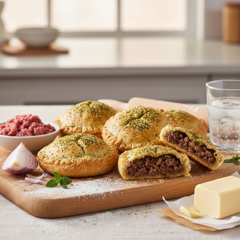 Za'atar Spiced Meat Pies with Flaky Shortcrust