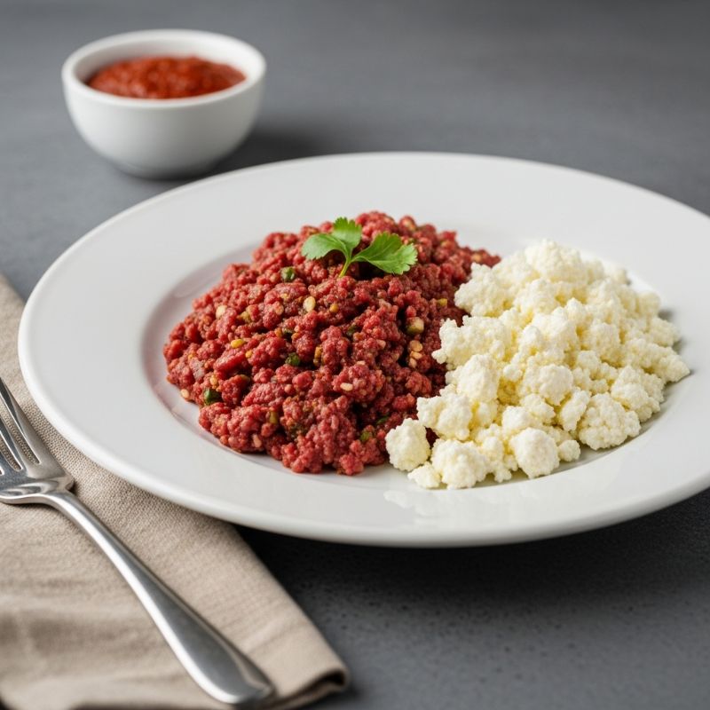 Ethiopian Kitfo with Ayib Cheese