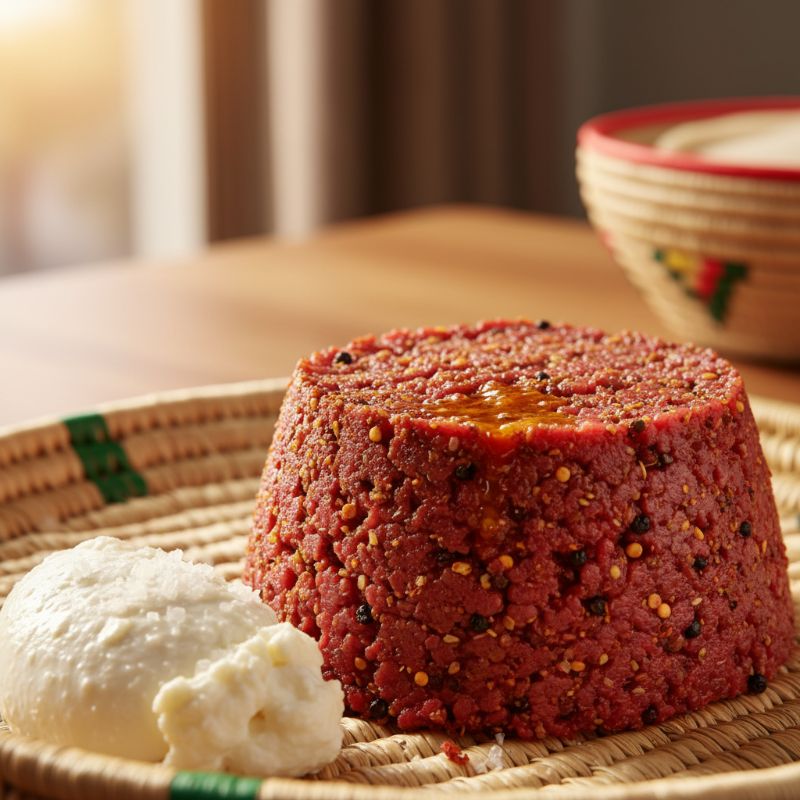 Ethiopian Kitfo with Ayib Cheese