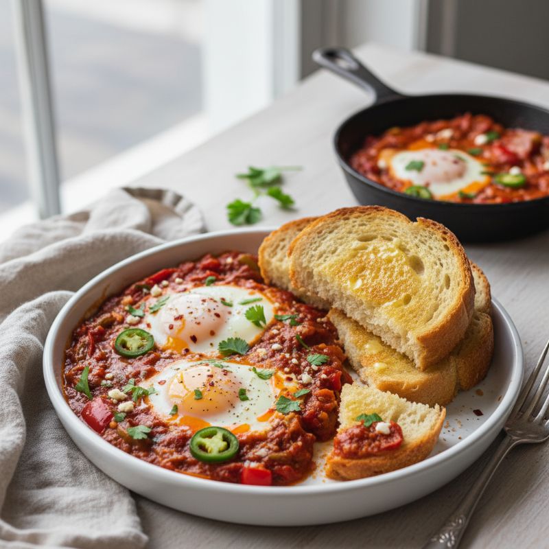 Spicy Shakshuka with Agege Toast
