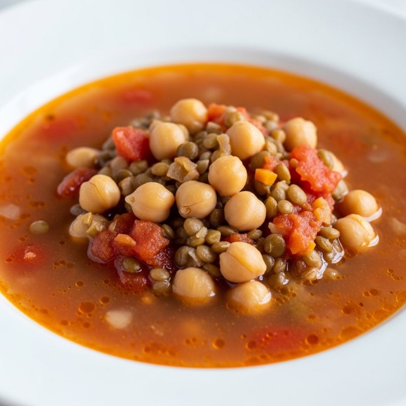 Hearty Moroccan Harira Soup with Chickpeas