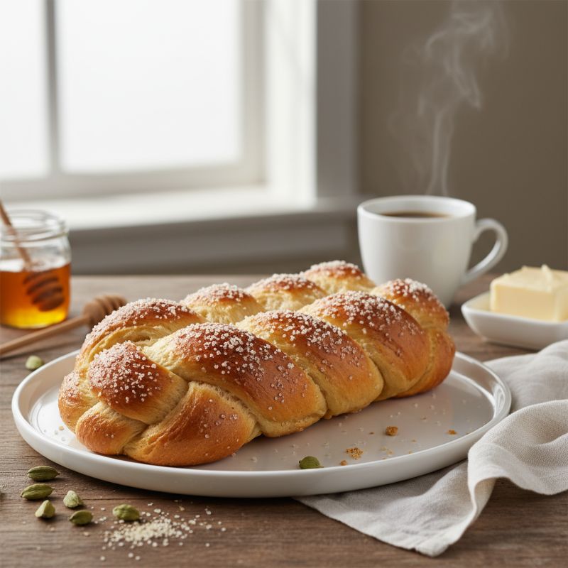 Cardamom Braided Bread (Julekake/Pulla)