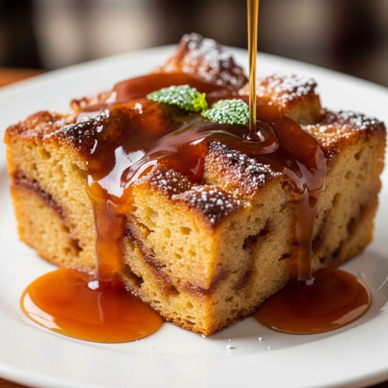 Classic Bread Pudding with Bourbon Sauce