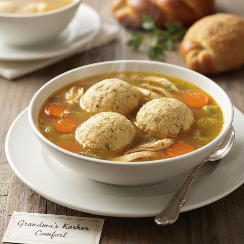 Grandma's Comforting Matzo Ball Soup (Kosher)