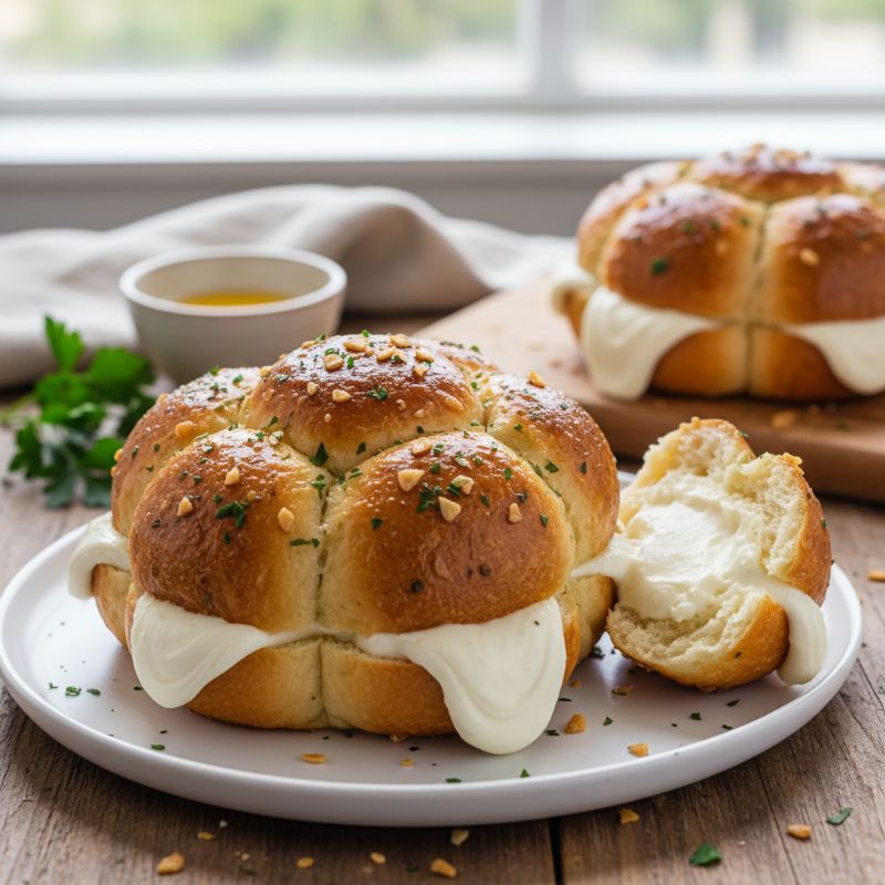 Korean Garlic Cream Cheese Bread (UFO Bread)