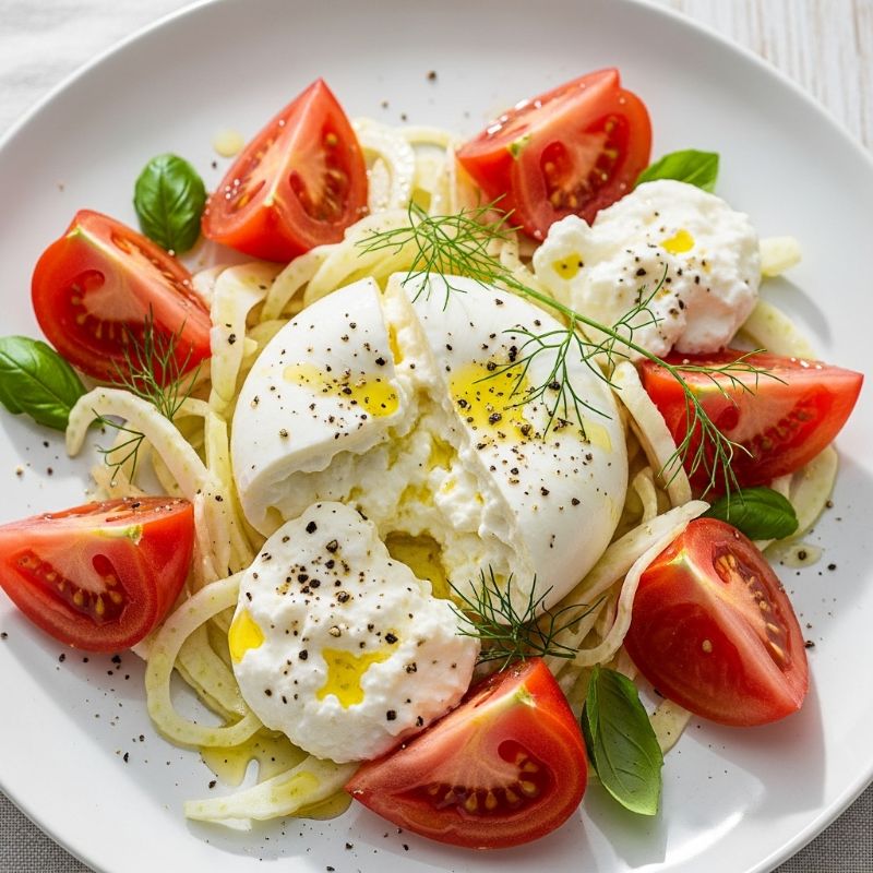Kritamo & Burrata Salad with Oxheart Tomatoes