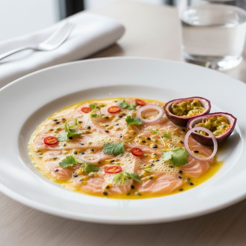 Passion Fruit Salmon Tiradito