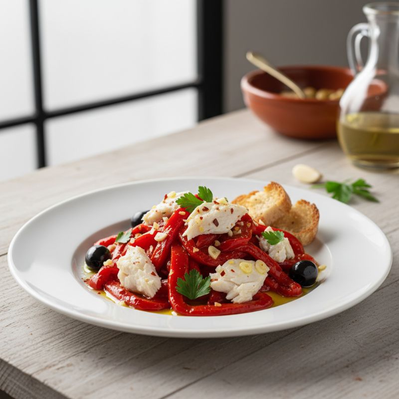 Esgarraet: Roasted Pepper and Salt Cod Salad