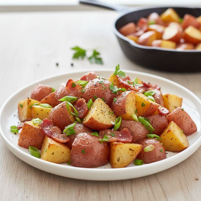 Roasted Red Potato Salad with Bacon and Green Onions