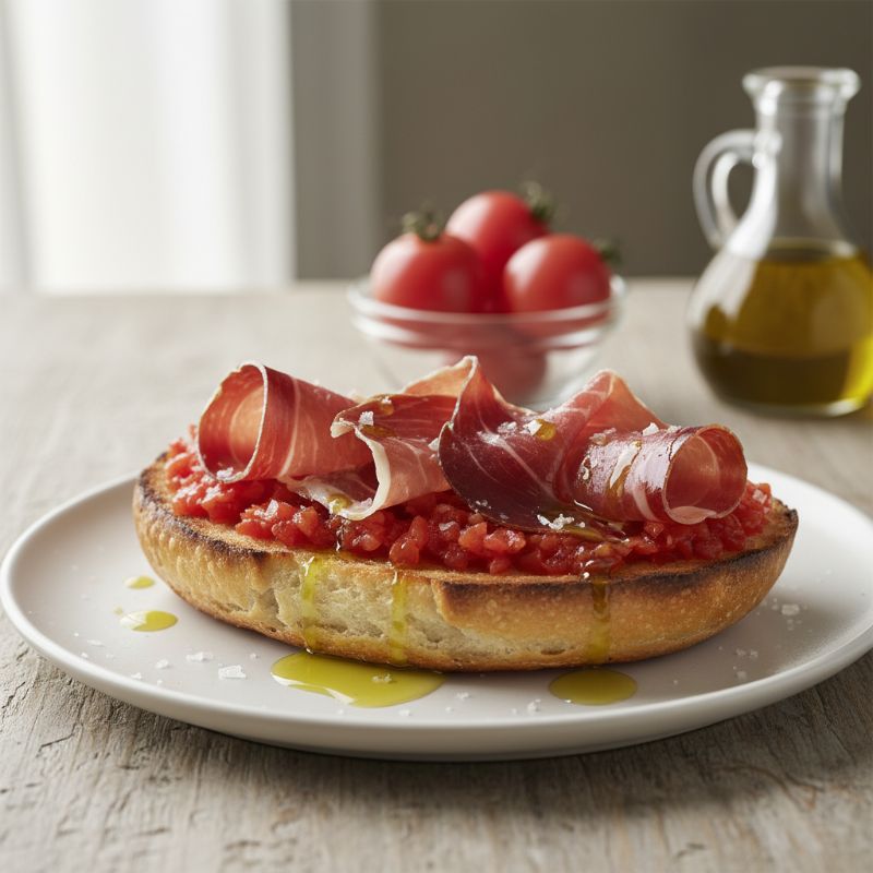 Tostada de Mollete with Grated Tomato and Jamón Ibérico