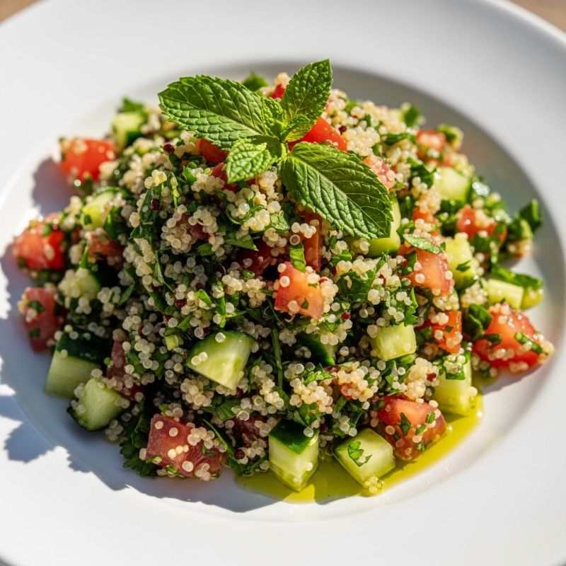 Quinoa Tabbouleh with Mint-Infused Oil