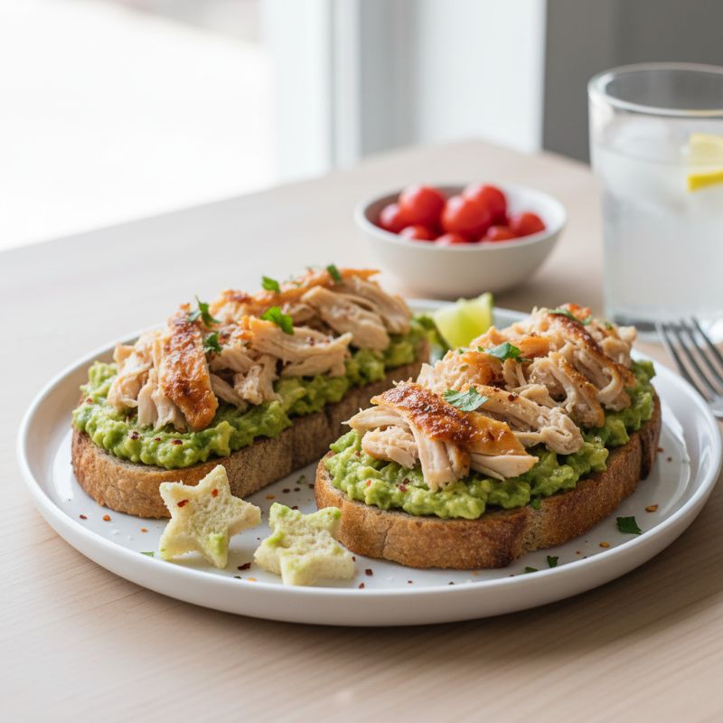 Rotisserie Chicken Avocado Toasts