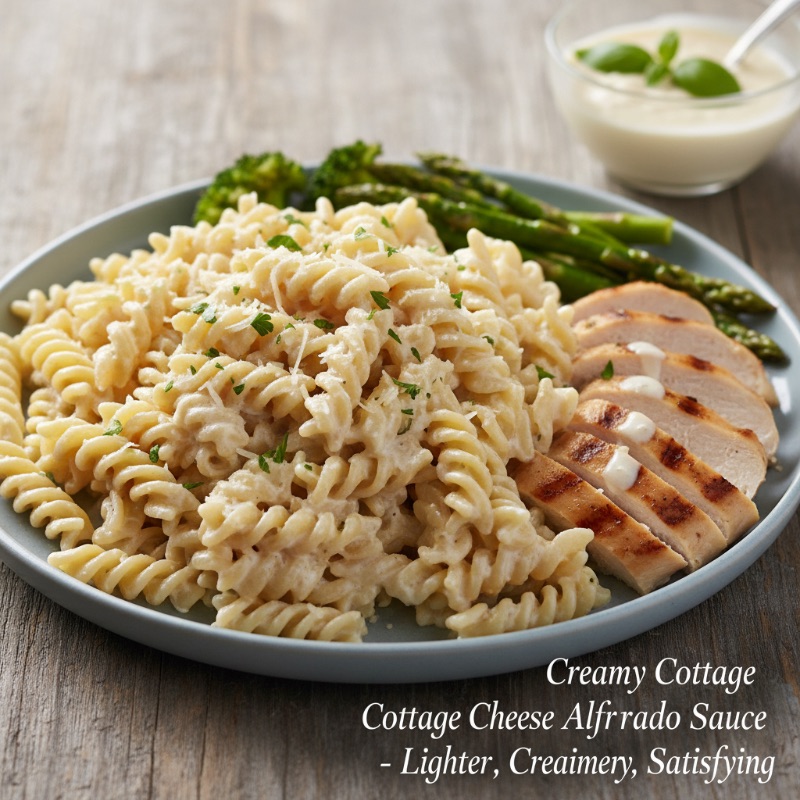 Creamy Cottage Cheese Alfredo Sauce