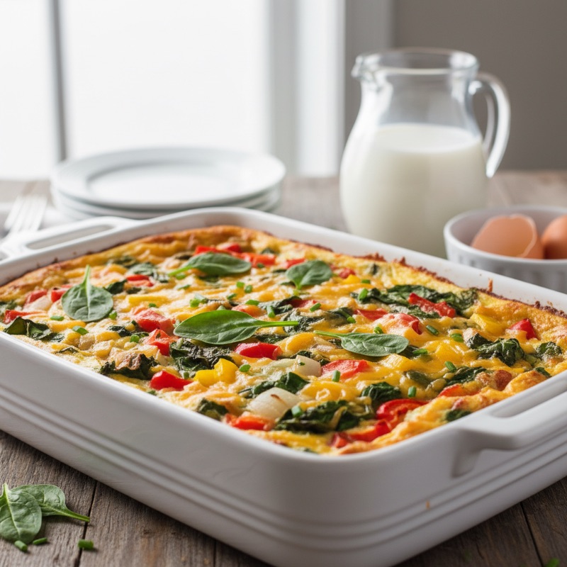 Hearty Veggie Egg Breakfast Casserole