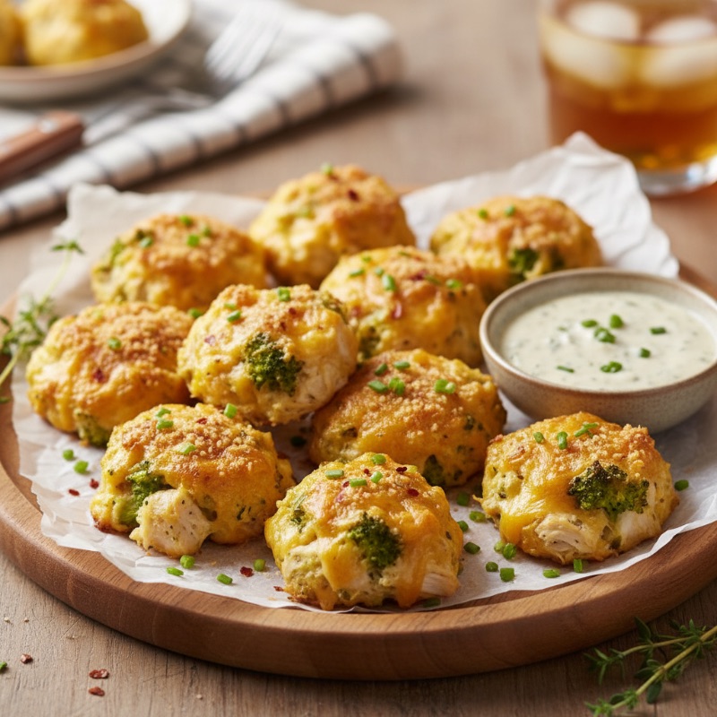 Cheesy Chicken and Broccoli Bites