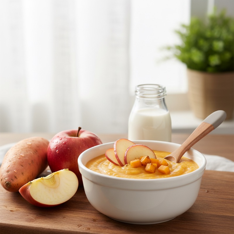 Creamy Sweet Potato & Apple Puree