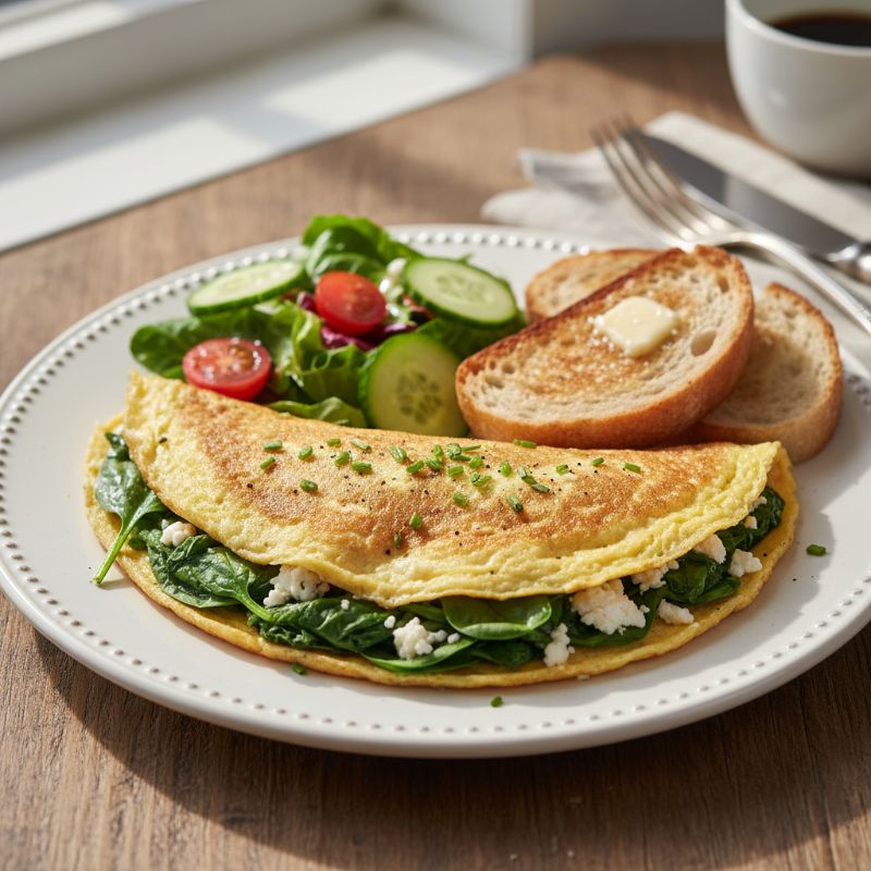 Quick & Easy Spinach Omelet