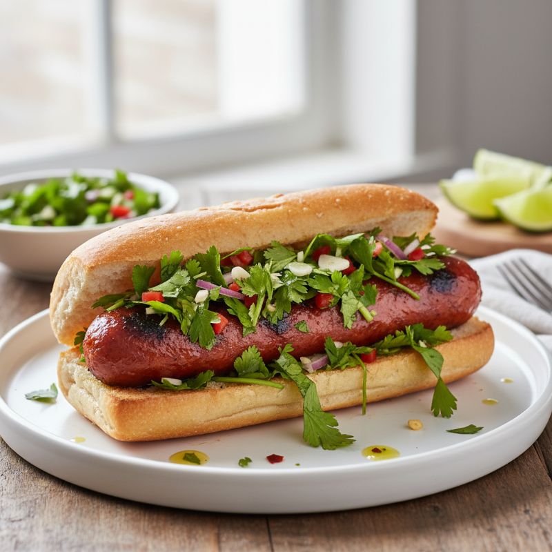 Choripán with Chimichurri Slaw