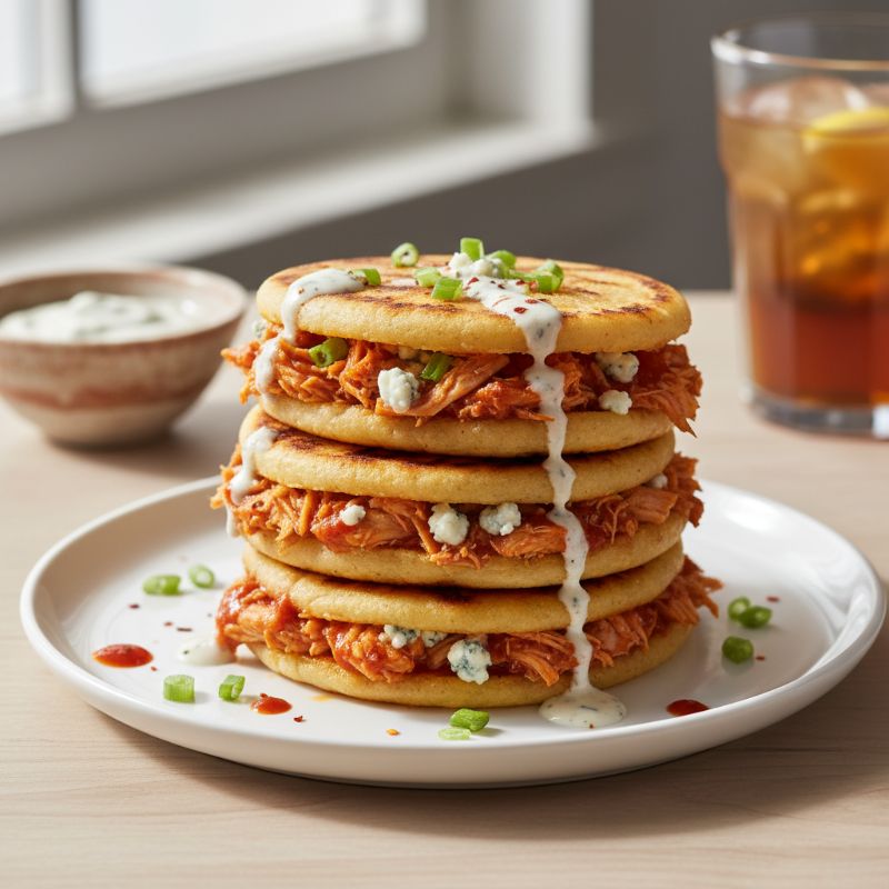 Buffalo Chicken Arepas