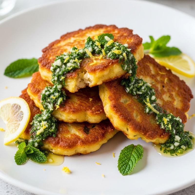 Crispy Panelle with Mint-Lemon Gremolata
