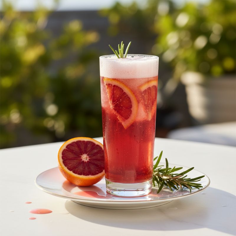 Sparkling Blood Orange & Rosemary Spritz