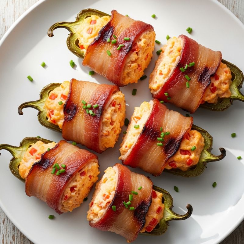 Pimento Cheese-Stuffed Grilled Jalapeño Poppers